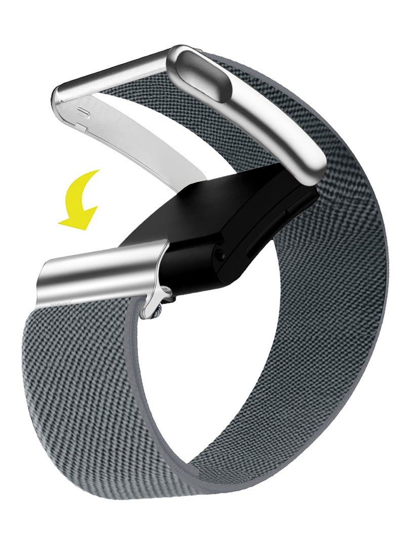 مارجون Replacement Nylon Band for Whoop MG with Silver Clip, Adjustable Fitness Sport Wrist Strap for Men & Women- Gray - Image 1