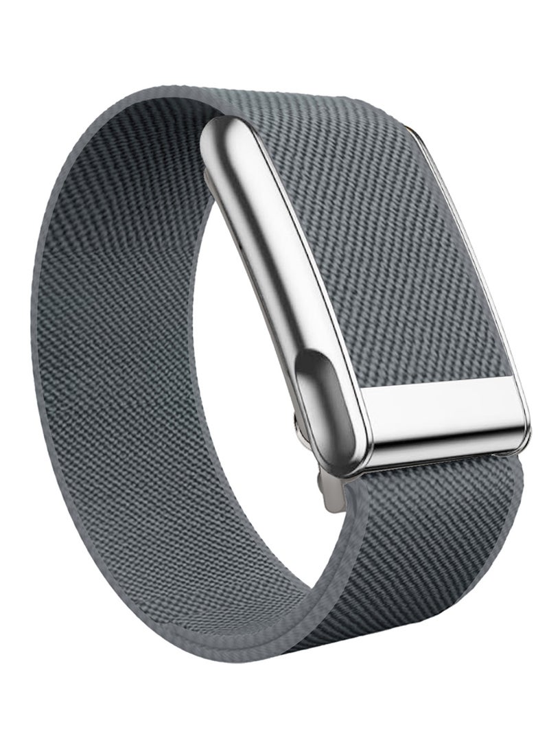 مارجون Replacement Nylon Band for Whoop MG with Silver Clip, Adjustable Fitness Sport Wrist Strap for Men & Women- Gray - Image 2