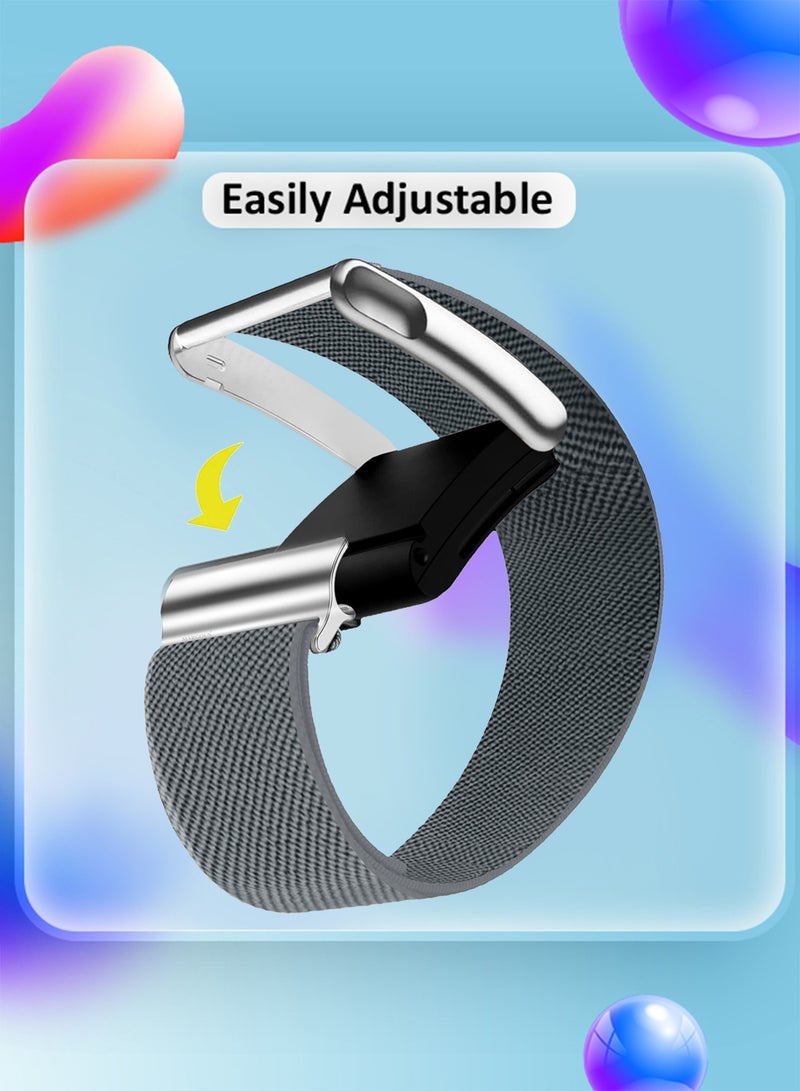 مارجون Replacement Nylon Band for Whoop MG with Silver Clip, Adjustable Fitness Sport Wrist Strap for Men & Women- Gray - Image 4