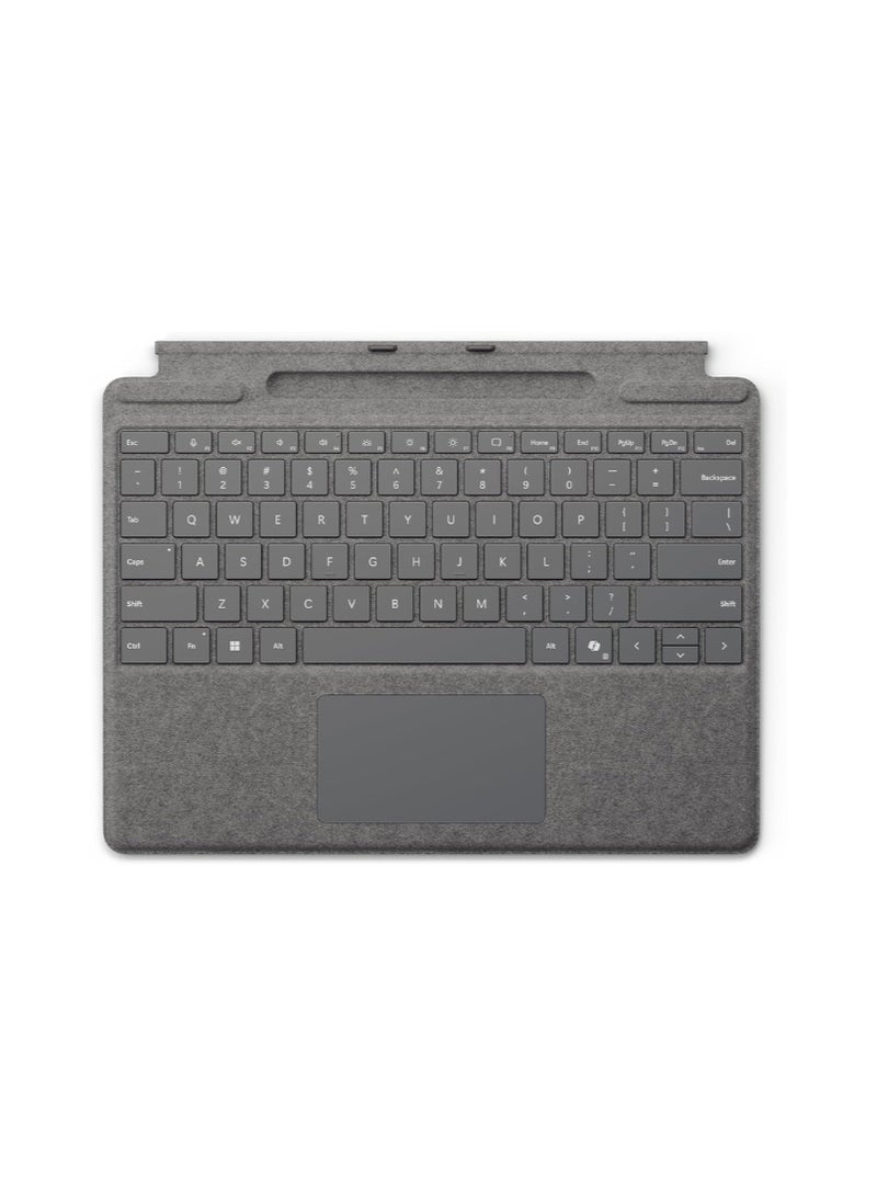 مايكروسوفت Surface Pro Keyboard with Slim Pen Storage | Compatible with Surface Pro (11th Edition), Surface Pro 9, or Surface Pro 8 | Platinum - Image 1