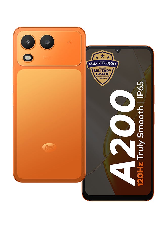 ITEL A200 Dual SIM Comet Orange 3+5GB RAM 128 GB 4G - Middle East Version - Image 1