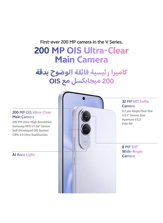 vivo V70 FE 5G AI Dual SIM Titanium Silver 8GB 256GB With Exclusive Gifts: Smart Watch 90W Charger, Protective Cover, 4-year free battery replacement And 24 Months Warranty + 1 Year Screen Replacement - Middle East Version - Image 3