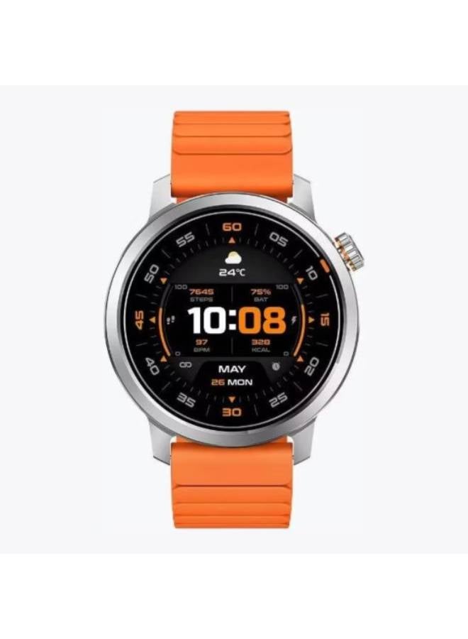 KOSPET 350 mAh ORB Smartwatch with 1.43″ AMOLED Display, Bluetooth 5.3 Calling & Notifications, 24/7 Health Tracking, 170+ Training Modes, IP68 Water Resistance, Apexmove Sync - Icy Silver - Image 1