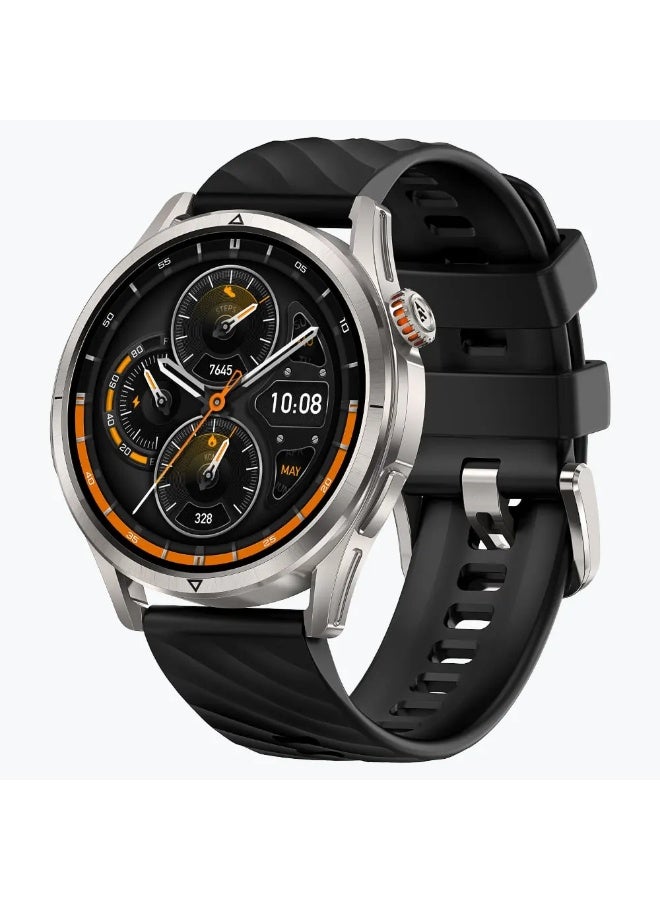 KOSPET 450 mAh KOSPET Magic R10 Rugged Smartwatch with 450 mAh battery, 1.43″ AMOLED Display, Dual-Band GPS, Bluetooth 5.3 Calling, 5ATM & IP69K Waterproof, 180+ Sports Modes, 24/7 Health Tracking, Long Battery Life - silver - Image 1