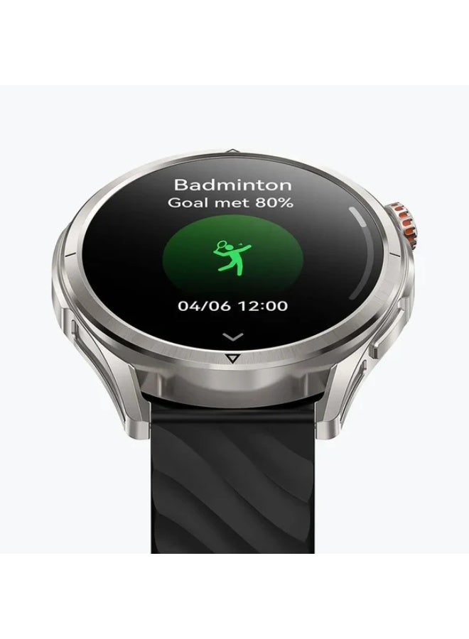 KOSPET 450 mAh KOSPET Magic R10 Rugged Smartwatch with 450 mAh battery, 1.43″ AMOLED Display, Dual-Band GPS, Bluetooth 5.3 Calling, 5ATM & IP69K Waterproof, 180+ Sports Modes, 24/7 Health Tracking, Long Battery Life - silver - Image 4