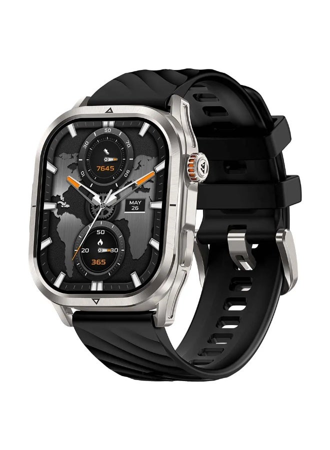 KOSPET 450 mAh 450 mAh KOSPET Magic P10 Smartwatch with 1.96″ AMOLED Display, Dual-Band GPS, 5ATM + IP69K Waterproof, Bluetooth 5.3 Calling & Notifications, 180+ Sports Modes, 24/7 Health Monitoring - silver - Image 1