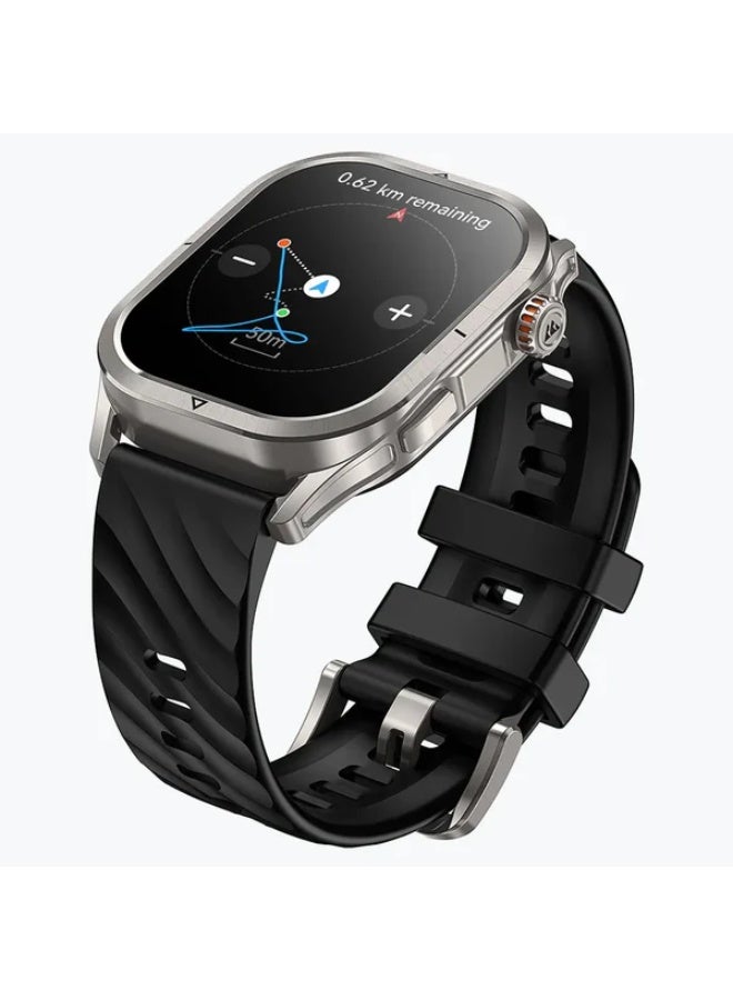 KOSPET 450 mAh 450 mAh KOSPET Magic P10 Smartwatch with 1.96″ AMOLED Display, Dual-Band GPS, 5ATM + IP69K Waterproof, Bluetooth 5.3 Calling & Notifications, 180+ Sports Modes, 24/7 Health Monitoring - silver - Image 4
