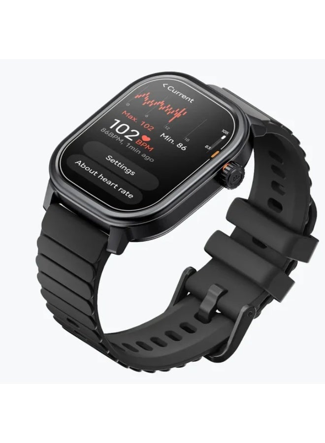 KOSPET 350 mAh Pulse Everyday Smartwatch with Large 1.96″ AMOLED Display, 24/7 Health & Mood Monitoring, 9 ApexMotion Sports Modes + 170+ Workout Modes, Bluetooth 5.3, IP68 Water Resistance, Long Battery Life - Graphite Grey - Image 4