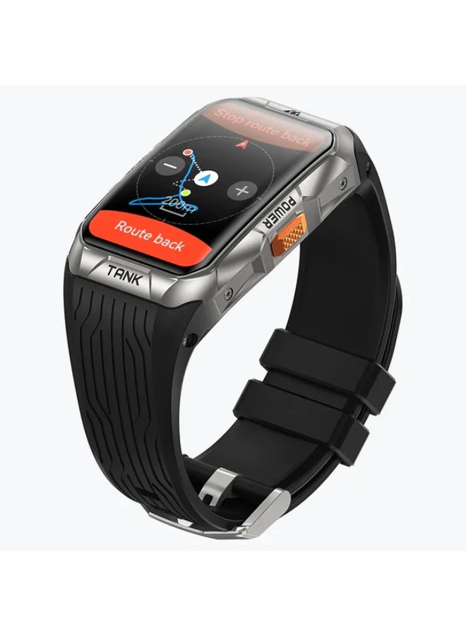 KOSPET 290 mAh 290 mAh KOSPET Tank X2 Ultra Rugged Military Smartwatch for Men with 1.64” AMOLED Display, Dual-Band GPS with 6 Satellite Systems, 5ATM & IP69K Waterproof, 170+ Sports Modes, 24/7 Health Monitoring, Long Battery Life - silver - Image 4