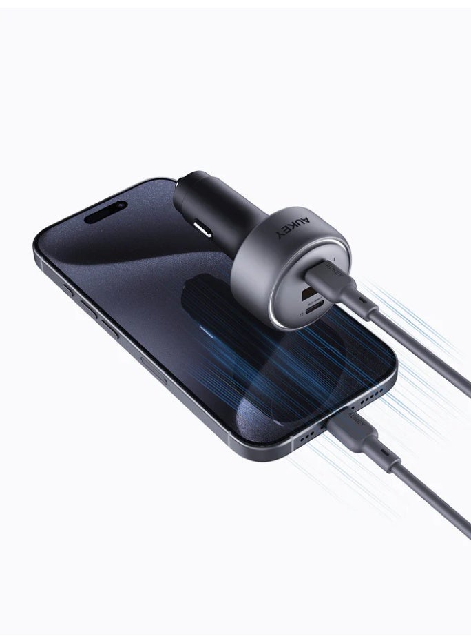 أوكي شاحن سيارة سريع الشحن AUKEY CC-P3 Pathfinder Mix 3 100W - Image 3