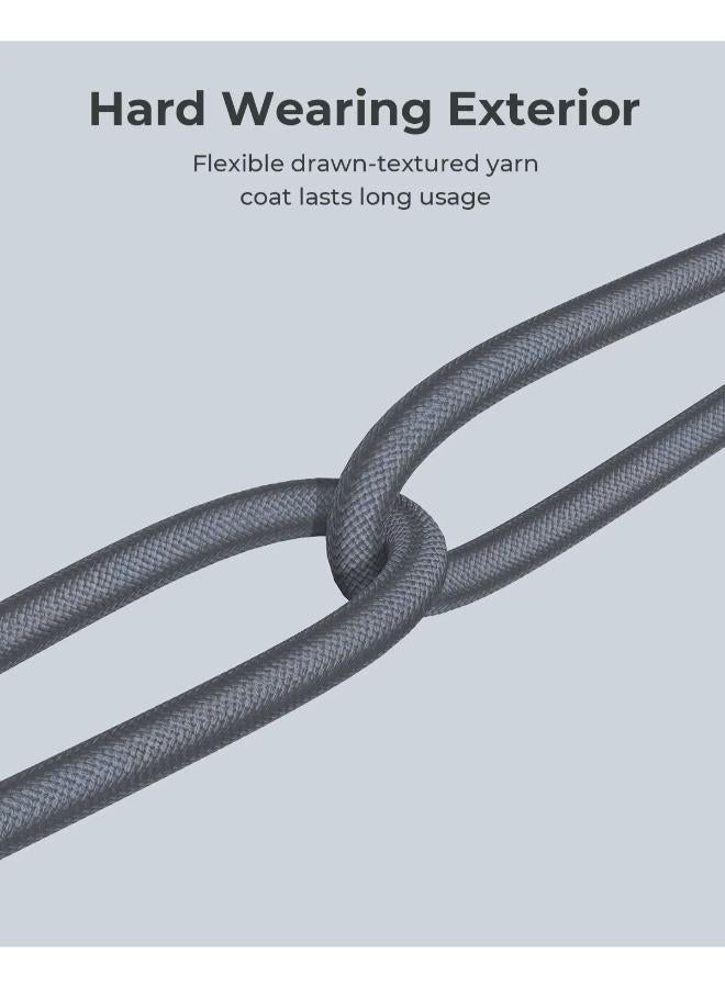 أوكي AUKEY Circlet Blink Lite USB-C to USB-C Cable, 1.8 Meter - CB-DCC064-GY Grey - Image 5