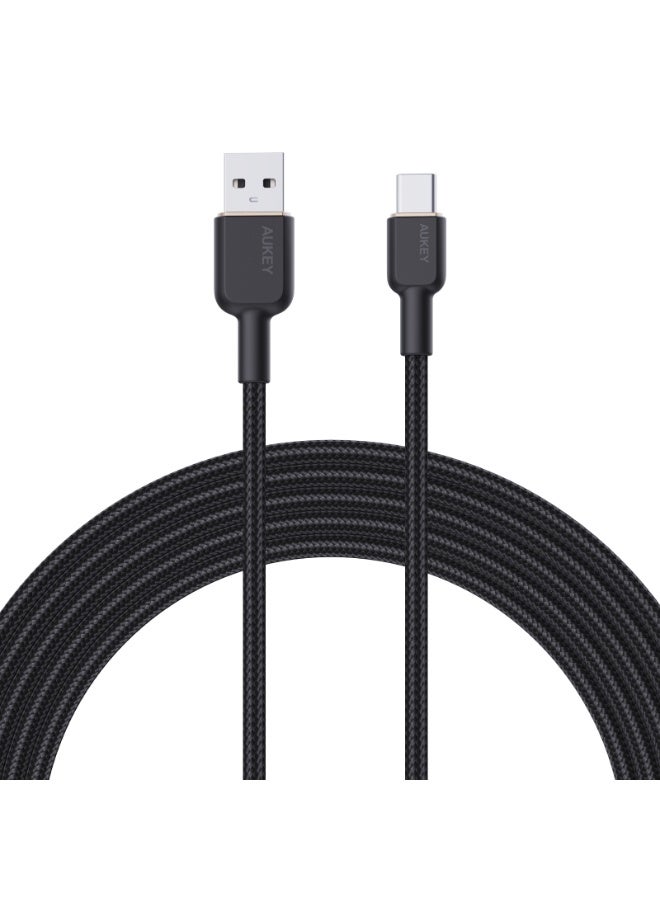 أوكي AUKEY Circlet AC USB-A to USB-C Cable, 1 Meter, Black - CB-NAC1-BK black - Image 1
