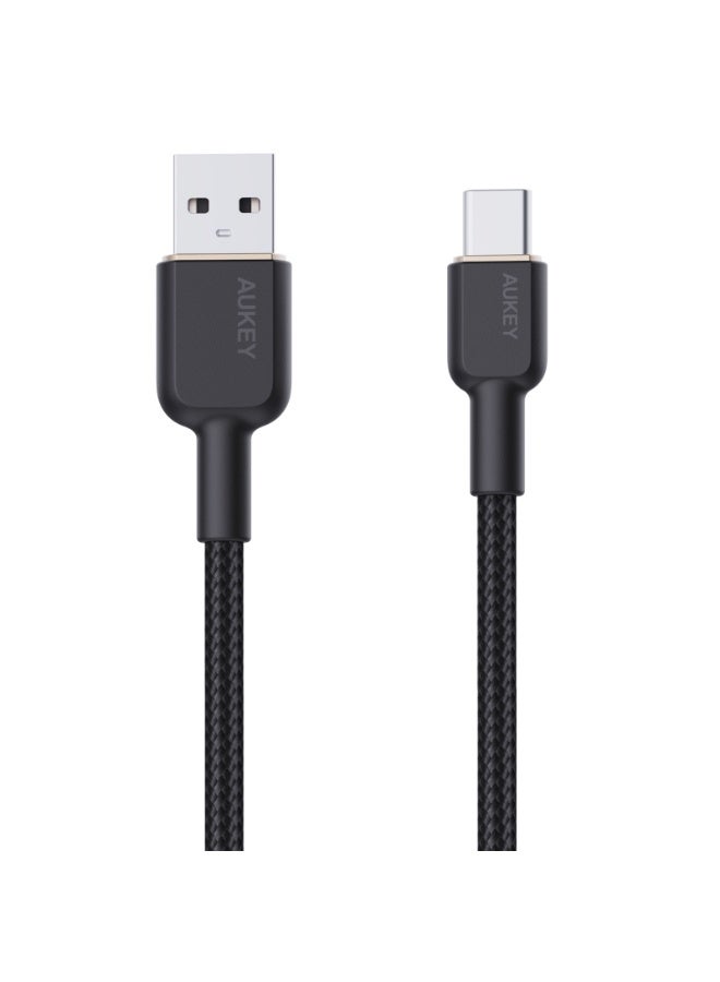أوكي AUKEY Circlet AC USB-A to USB-C Cable, 1 Meter, Black - CB-NAC1-BK black - Image 2