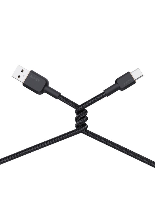 أوكي AUKEY Circlet AC USB-A to USB-C Cable, 1 Meter, Black - CB-NAC1-BK black - Image 3