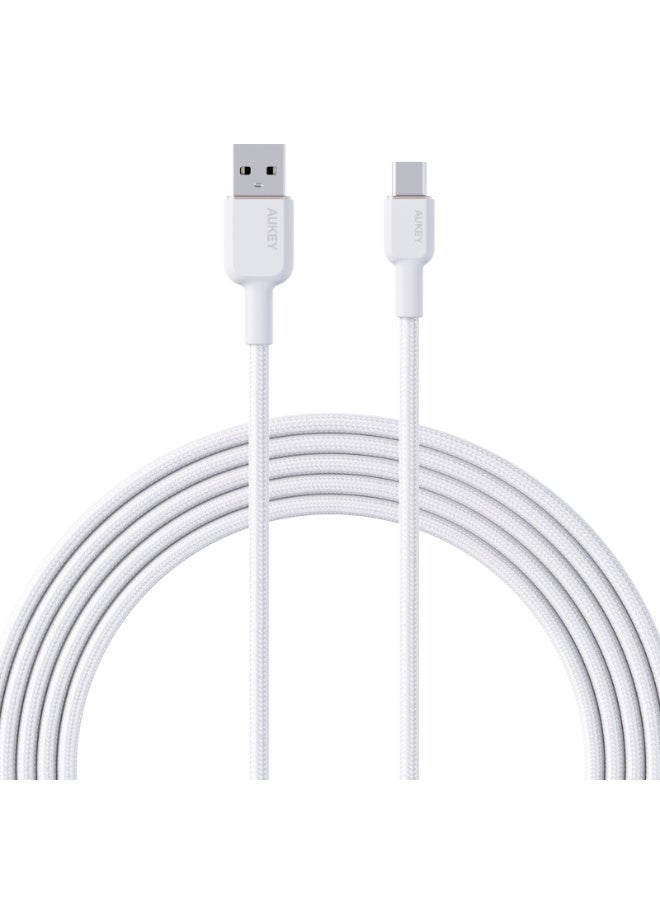 AUKEY Circlet AC USB-A to USB-C Cable, 1 Meter, White - CB-NAC1-WH white - Image 1