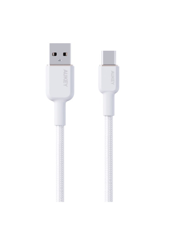 AUKEY Circlet AC USB-A to USB-C Cable, 1 Meter, White - CB-NAC1-WH white - Image 2