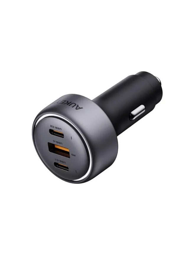 أوكي AUKEY CC-P1 Pathfinder Mix 3 66W Fast Charging Car Charger Grey - Image 1