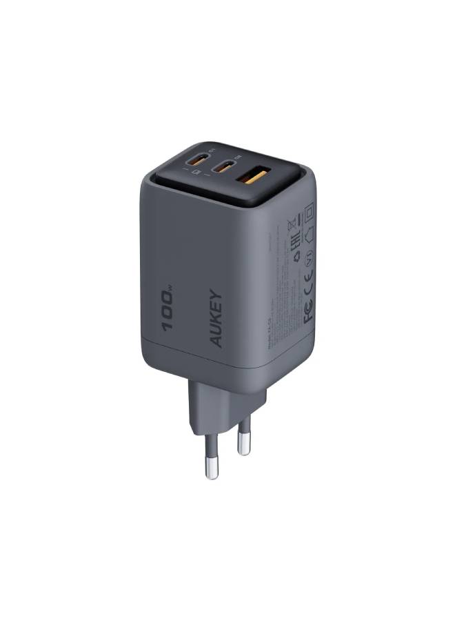 AUKEY Comet Mix 3 100W PD Wall Charger with GaN Technology PA-C5 grey - Image 3