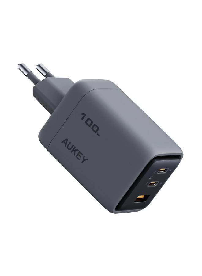 AUKEY Comet Mix 3 100W PD Wall Charger with GaN Technology PA-C5 grey - Image 2