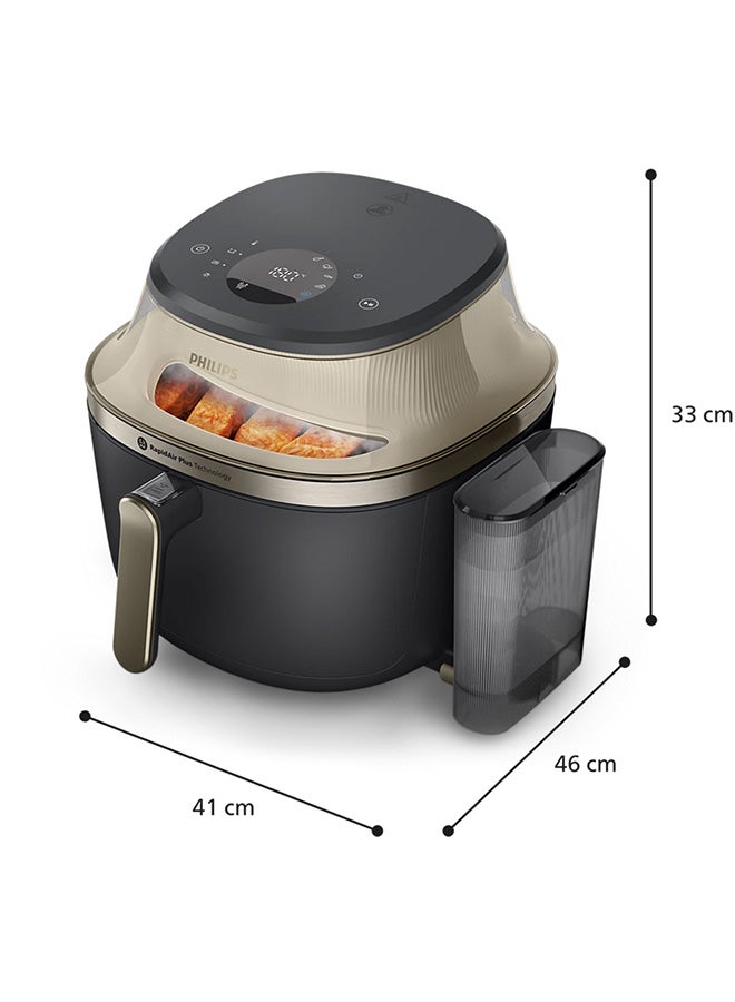 Philips Airfryer 5000 Series 7.2L with Steam and Rail, Black/Gold - NA547/07 7.2 L 2000 W NA547/07 Black, Gold - Image 2