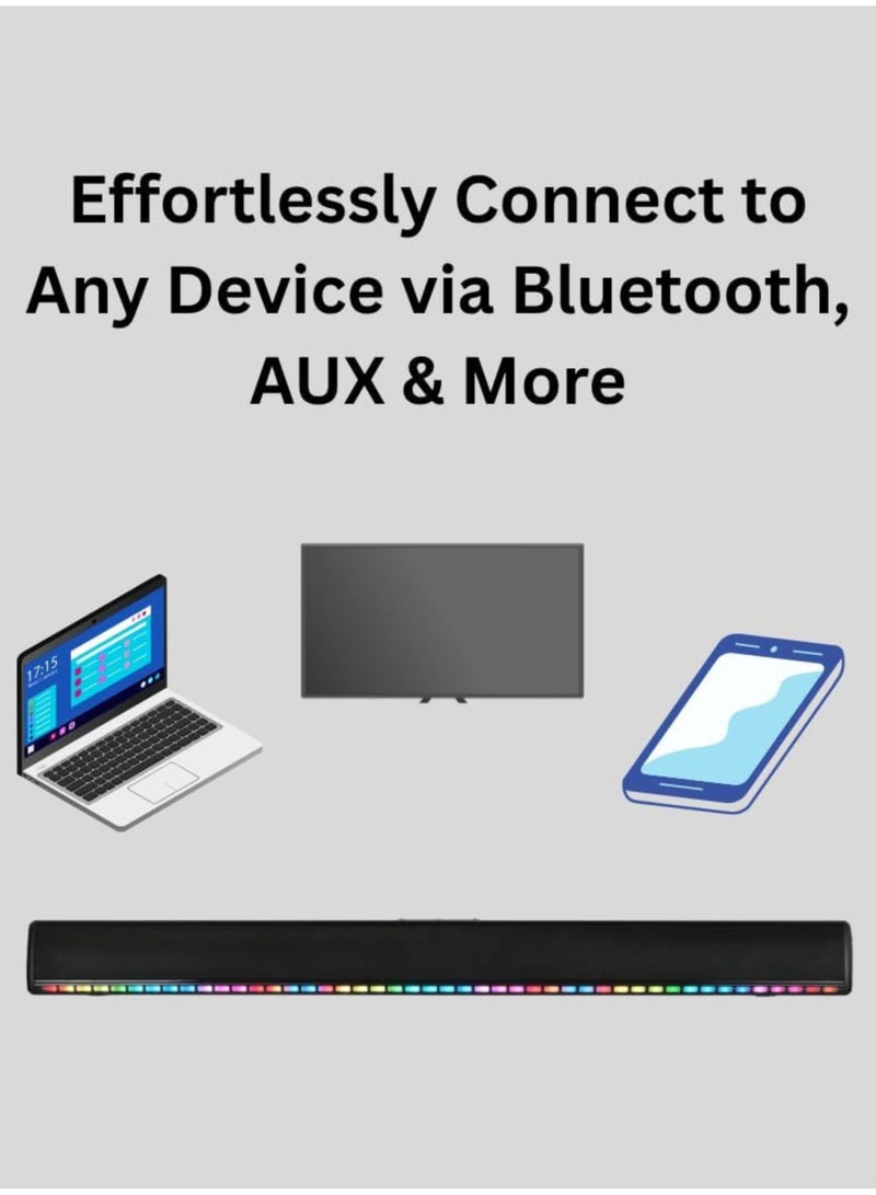 سامسونج 58 Inch Crystal UHD U8000F 4K Smart TV (2025) + 2.0 Channel Portable Soundbar With Built In Battery & LED Lights | Tizen Smart TV HDR TV With Crystal Processor 4K, MetalStream Design, Endless Free Content & Samsung Knox Security 58U8000F+SOUNDBAR Black - Image 5