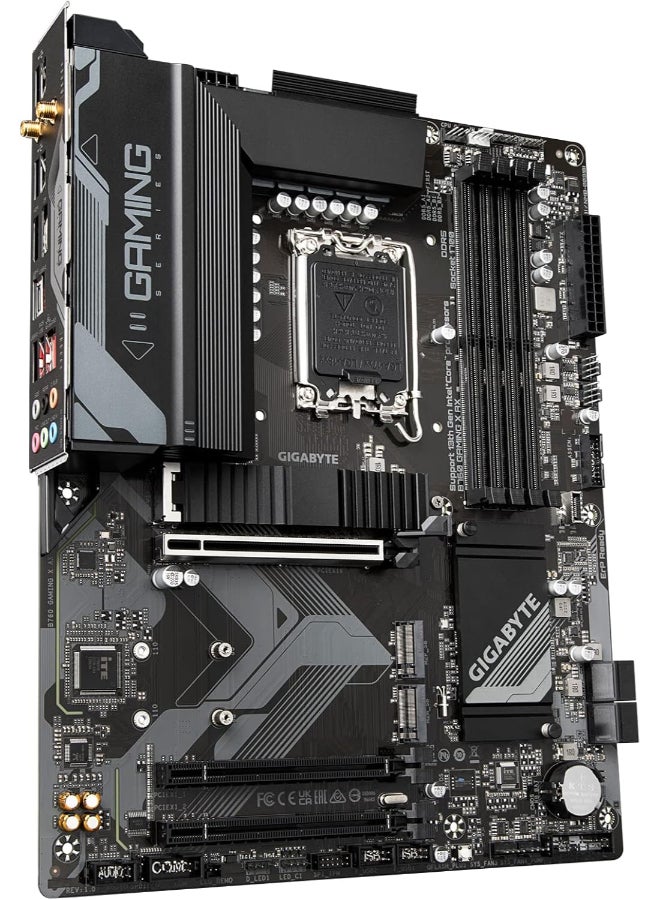 جيجابايت GIGABYTE B760 Gaming X AX (LGA 1700/ Intel/ B760/ ATX/DDR5/ M.2/ PCIe 4.0/ USB 3.2 Gen2X2 Type-C/AMD WiFi 6E/ 2.5GbE LAN/Q-Flash Plus/PCIe EZ-Latch/Motherboard) - Image 3