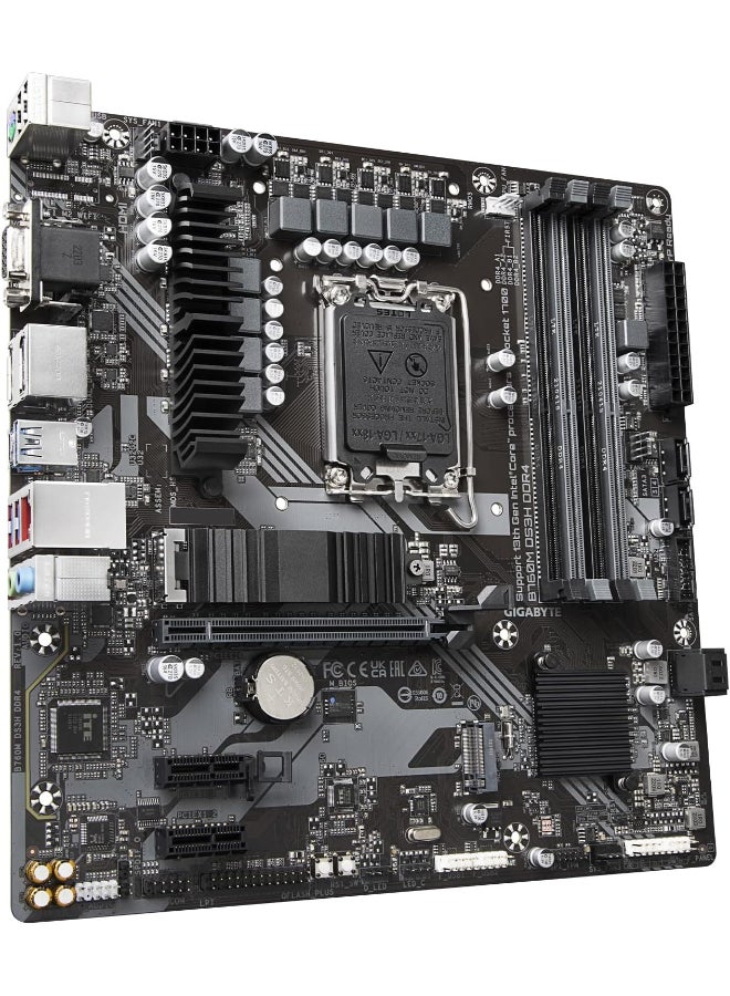 GIGABYTE B760M DS3H DDR4 (LGA 1700/ Intel/ B760/ M-ATX/ DDR4/ Dual M.2/ PCIe 4.0/ USB 3.2 Gen 2 Type-C/ 2.5GbE LAN/Q-Flash Plus/PCIe EZ-Latch/Gaming Motherboard) - Image 3