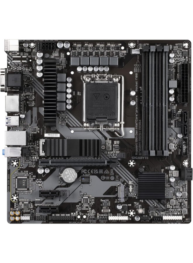 GIGABYTE B760M DS3H DDR4 (LGA 1700/ Intel/ B760/ M-ATX/ DDR4/ Dual M.2/ PCIe 4.0/ USB 3.2 Gen 2 Type-C/ 2.5GbE LAN/Q-Flash Plus/PCIe EZ-Latch/Gaming Motherboard) - Image 2