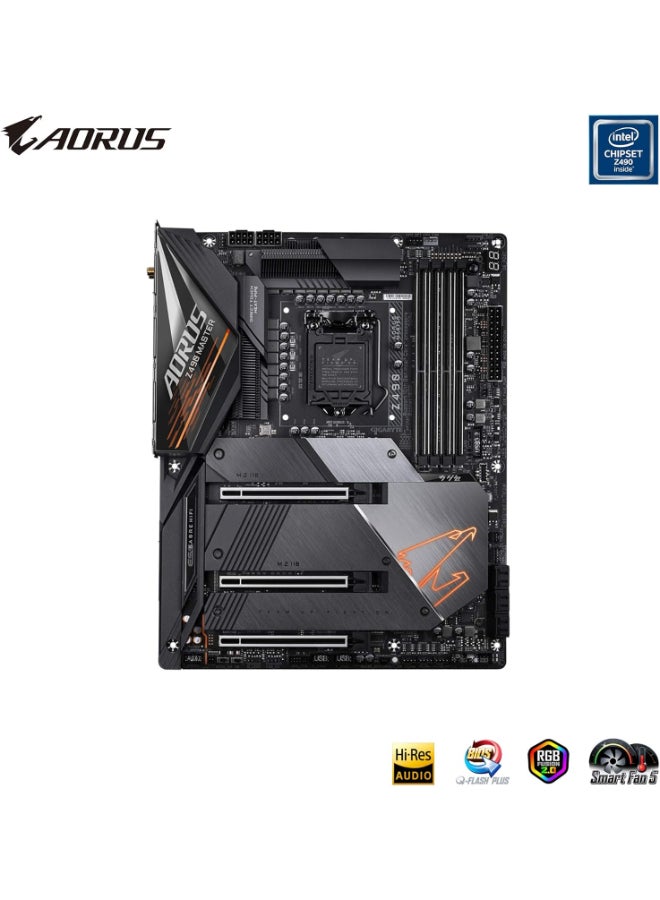 جيجابايت GIGABYTE Z490 AORUS Master (Intel LGA1200/Z490/ATX/Intel 2.5G LAN/3xM.2 Thermal Guard/SATA 6Gb/s/USB 3.2 Gen 2/Intel Wi-Fi 6/ESS Sabre DAC/Fins Array II/Gaming Motherboard) - Image 2