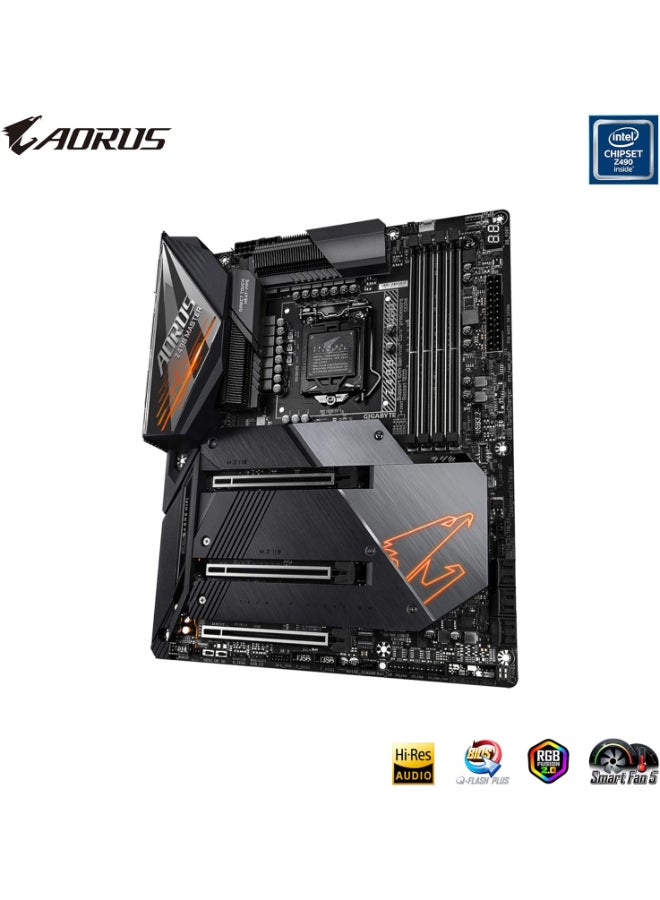 جيجابايت GIGABYTE Z490 AORUS Master (Intel LGA1200/Z490/ATX/Intel 2.5G LAN/3xM.2 Thermal Guard/SATA 6Gb/s/USB 3.2 Gen 2/Intel Wi-Fi 6/ESS Sabre DAC/Fins Array II/Gaming Motherboard) - Image 5