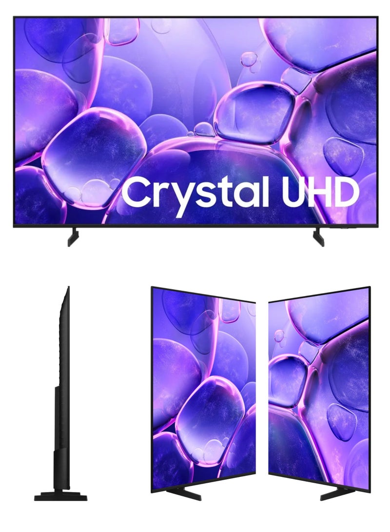 سامسونج 50 Inch Crystal UHD U8000F 4K Smart TV (2025) + 2.0 Channel Portable Soundbar With Built In Battery & LED Lights | Tizen OS HDR Smart TV (International Model) 50Hz, HDR10+, OTS Lite, HDMI x3, USB x1, YouTube, Netflix, MetalStream Design 50U8000F+SOUNDBAR Black - Image 3