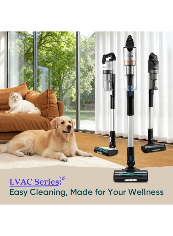 Levoit Cordless Vacuum Cleaner with HEPA Filter, Powerful 90AW 60Mins, Mini Motorized Brush&Crevice Tool with Anti Hair Wrap, Charging Wall Mount, Lightweight for Stairs, Carpet, Hardfloor, Pet Hair LSV-V202PE-BUK 240 W LSV-V202PE-BUK Silver - Image 5