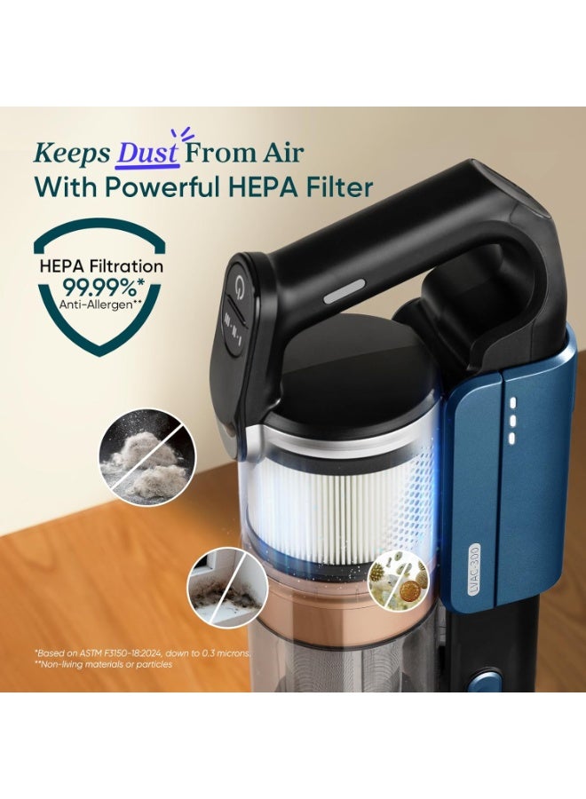 Levoit Cordless Vacuum Cleaner with HEPA Filter, Powerful 90AW 60Mins, Mini Motorized Brush&Crevice Tool with Anti Hair Wrap, Charging Wall Mount, Lightweight for Stairs, Carpet, Hardfloor, Pet Hair LSV-V202PE-BUK 240 W LSV-V202PE-BUK Silver - Image 3