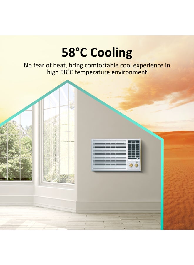 هايسنس مكيف هواء نافذة هيسنس 2 طن، 17300 وحدة حرارية بريطانية تبريد سريع، سهل التنظيف والصيانة، ضاغط دوار، فلتر عالي الكثافة، R410A - Image 5