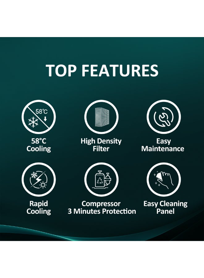 هايسنس مكيف هواء نافذة هيسنس 2 طن، 17300 وحدة حرارية بريطانية تبريد سريع، سهل التنظيف والصيانة، ضاغط دوار، فلتر عالي الكثافة، R410A - Image 3