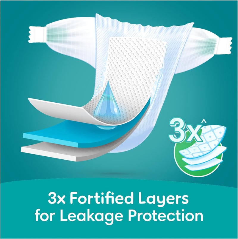 Pampers Rash Protection Taped Diapers, Size 6, 13+kg, +50% Aloe Vera Lotion for Rash Protection, 3x Fortified Layers for Leakage Protection, Giga Box, 180 Count - Image 4