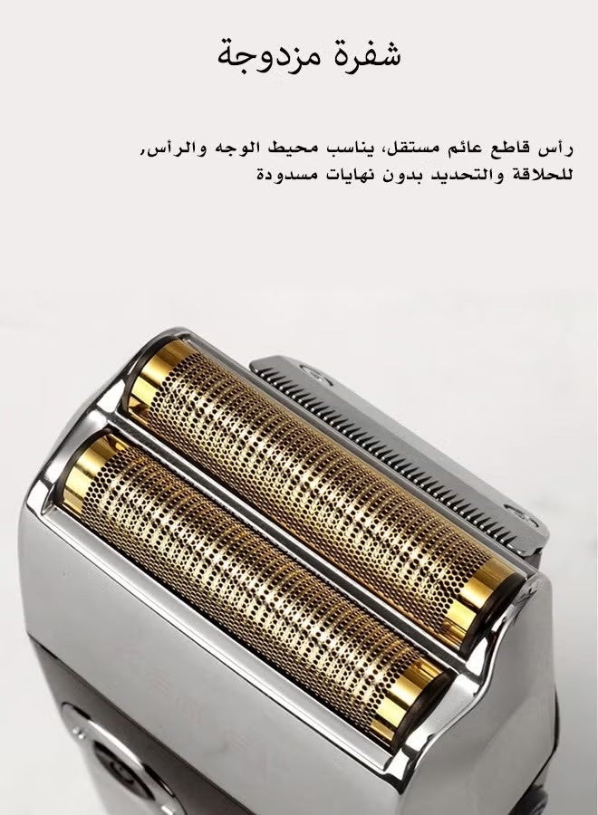 كيمي KM-2028 Men's Electric Shaver for Smoothing and Trimming with Display and Multiple Speeds - Image 2