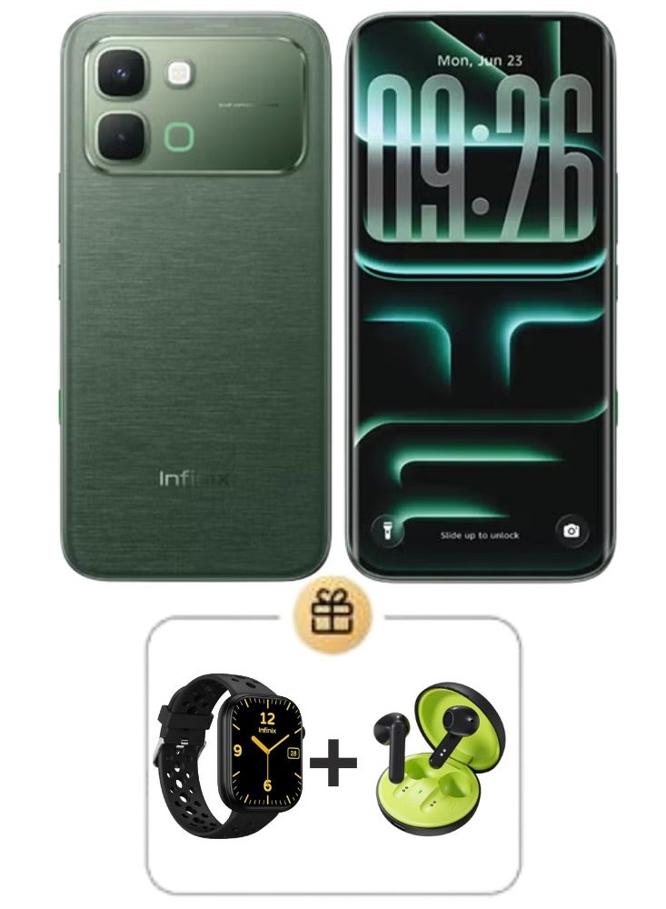 Infinix Note Edge Dual SIM Silk Green 8GB 256GB 5G - Middle East Version With XWatch H4 Black - Image 1