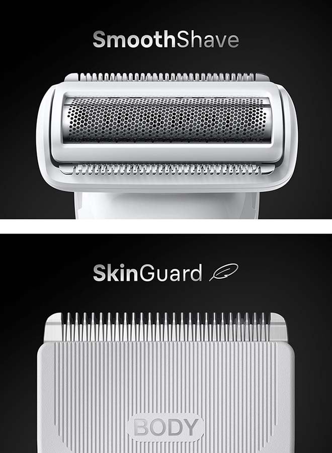 براون Series 7 Body Groomer, 2 in 1 Ultimate Gentle & Precise Full-Body Grooming For Men, +6 Grooming Tools & Accessories - BG 7550 Grey 10.5 x 6 x 25.2cm - Image 4