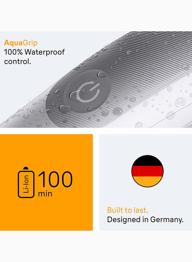 براون Series 5 Body Groomer for Men, 2 in 1 Gentle Trim & Smooth Shave, SkinGuard Technology, 100% Waterproof, +6 Grooming Tools & Accessories - BG 5550 Light Grey 10.5 x 6 x 25.2cm - Image 5