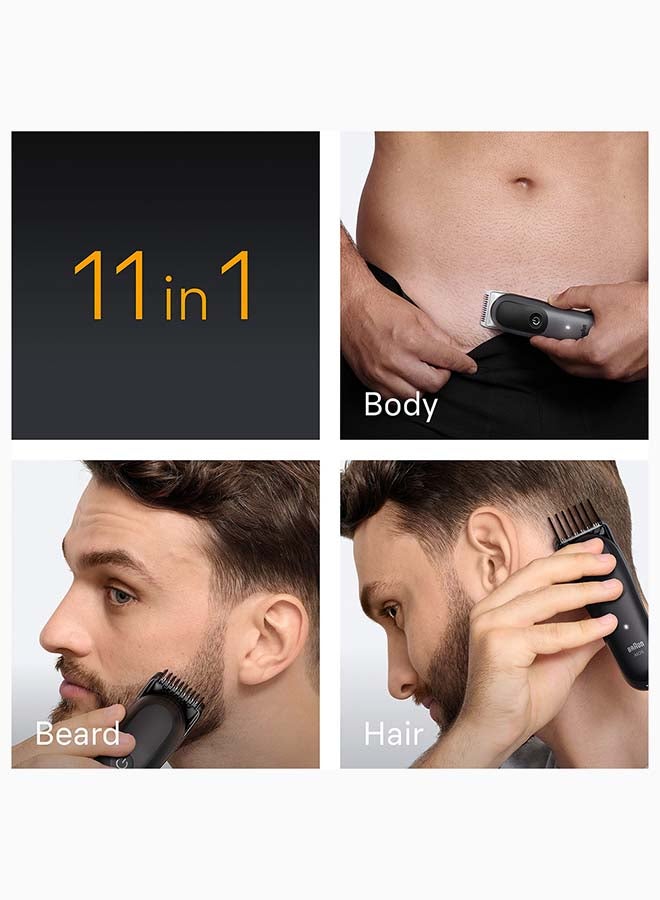 براون Series 5 All-in-One Grooming Kit, 11-in-1 Unlimited Head-to-Toe Styling - AIO 5560 Dark Grey 12.8 x 6.1 x 25.2cm - Image 4