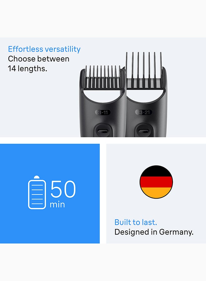 براون Series 3 All-in-One Grooming Kit, 10-in-1 Beard, Body & Hair Trimmer with 14 Length Settings, Easy & Fast Styling - AIO 3560 Black 13 x 6.1 x 25.2cm - Image 5