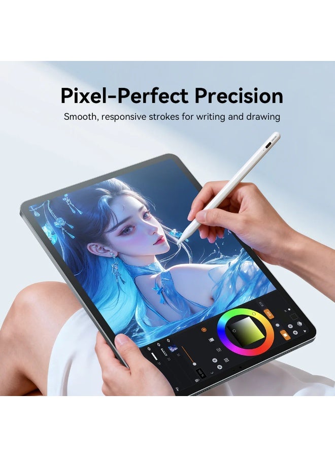 JOYROOM JR-K12 Pro Active Dual-Mode Stylus Pen (Including 2 Spare Nibs) - White - Image 2