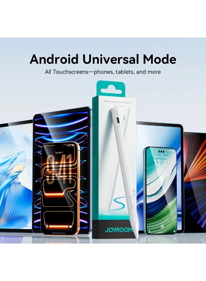 JOYROOM JR-K12 Pro Active Dual-Mode Stylus Pen (Including 2 Spare Nibs) - White - Image 3