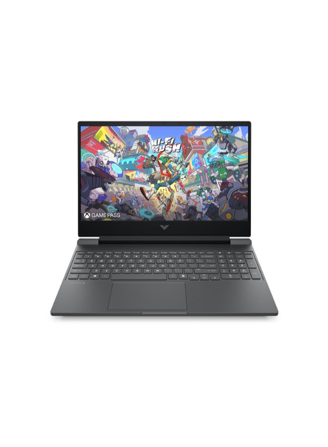 HP لابتوب فيكتوس للألعاب 15-fa2012nx بشاشة 15.6 بوصة عالية الدقة بالكامل (1920×1080)، معالج Intel Core i5-13420H، ذاكرة وصول عشوائي 16 جيجابايت DDR5، قرص صلب SSD بسعة 512 جيجابايت، نظام التشغيل Windows 11 Home، يدعم اللغتين الإنجليزية والعربية، لون فضي ميكا الإنجليزية/العربية - Image 1