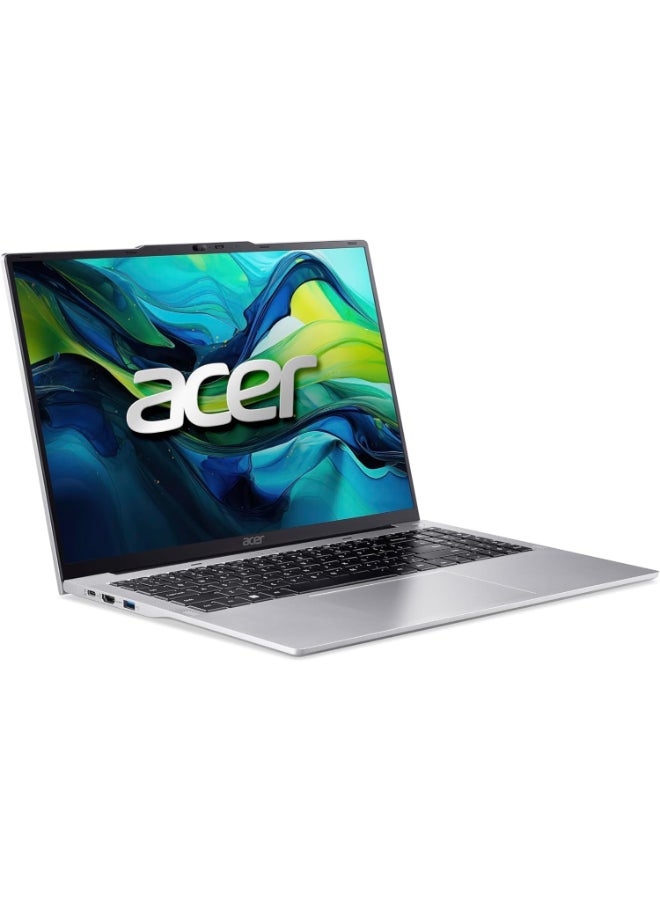 أيسر Aspire Lite AL16-54P-37J9 16" WUXGA IPS Laptop | Intel Core i3-1305U | 8GB DDR5 RAM | 256GB SSD | Intel UHD Graphics | Silver | English Keyboard Windows 11Pro (Upgraded) English SILVER - Image 4