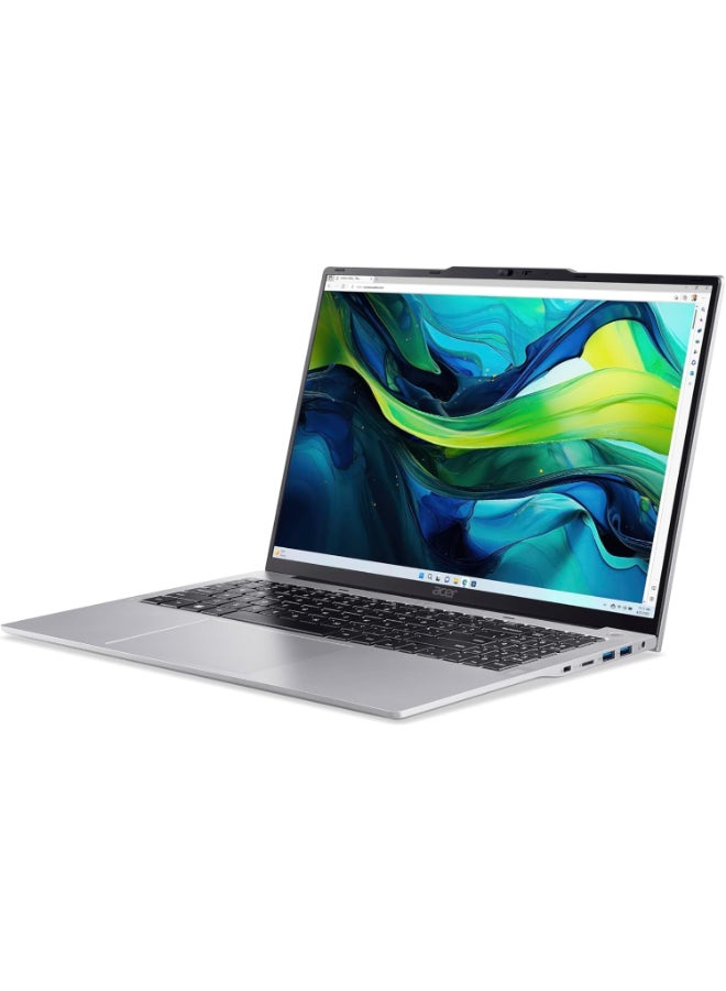 أيسر Aspire Lite AL16-54P-37J9 16" WUXGA IPS Laptop | Intel Core i3-1305U | 8GB DDR5 RAM | 1TB SSD | Intel UHD Graphics | Silver | English Keyboard Windows 11Pro (Upgraded) English SILVER - Image 3