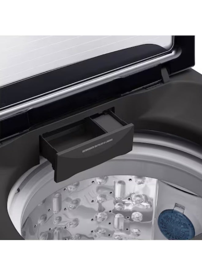 إل جي 13 kg Top Load Washing Machine, Smart Inverter, TurboDrum, Hydraulic Door, Smart Diagnosis, LoDecibel Technology - Dark Gray T1366NEHG2 13 kg T1366NEHG2 Dark Grey - Image 3