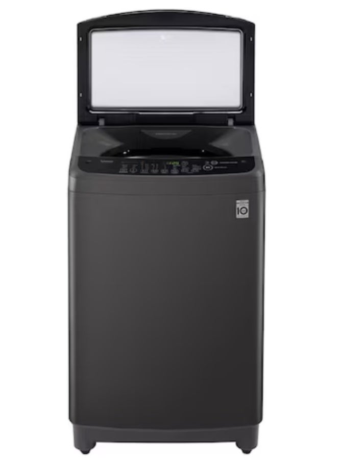 إل جي 13 kg Top Load Washing Machine, Smart Inverter, TurboDrum, Hydraulic Door, Smart Diagnosis, LoDecibel Technology - Dark Gray T1366NEHG2 13 kg T1366NEHG2 Dark Grey - Image 2