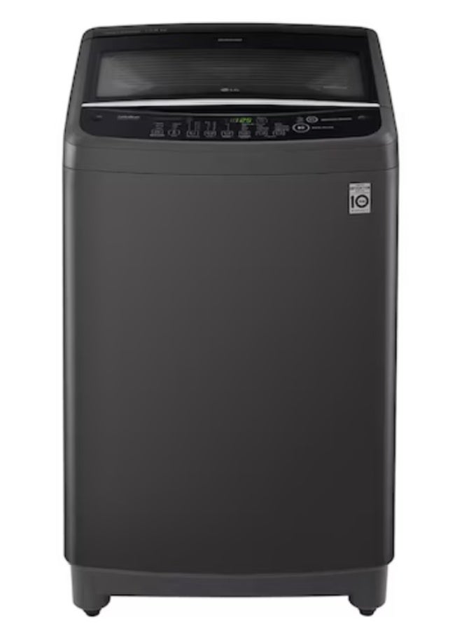إل جي 13 kg Top Load Washing Machine, Smart Inverter, TurboDrum, Hydraulic Door, Smart Diagnosis, LoDecibel Technology - Dark Gray T1366NEHG2 13 kg T1366NEHG2 Dark Grey - Image 1